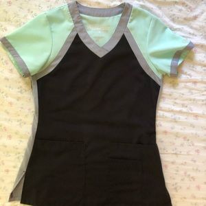 Greys anatomy color block scrub top